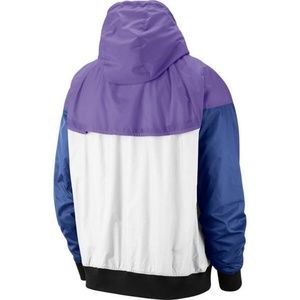 white and purple nike windbreaker